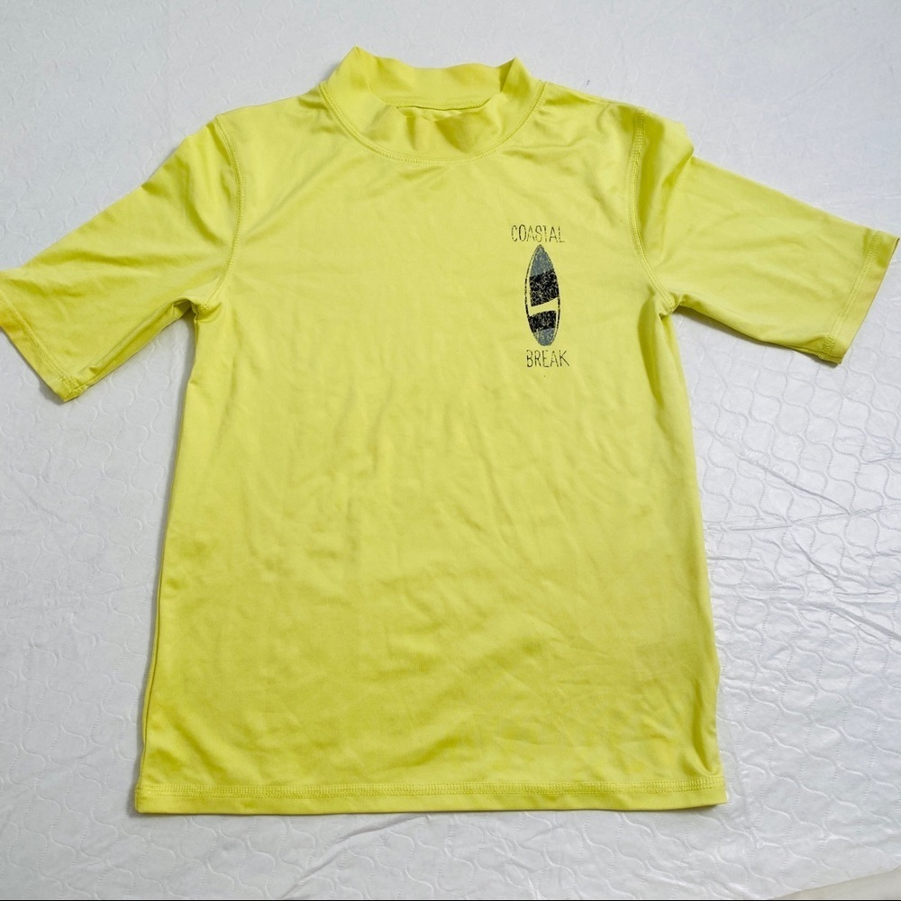 Cat and Jack neon yellow rash guard M = 8/10